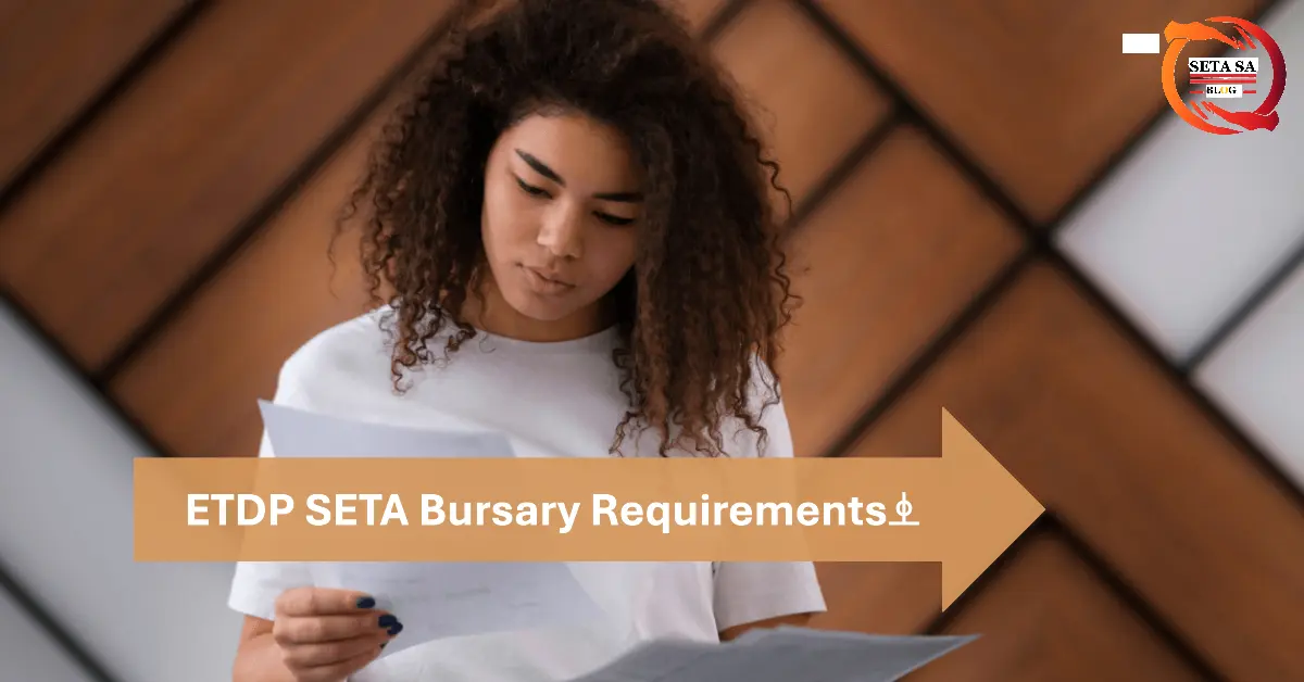 ETDP SETA Bursary Requirements