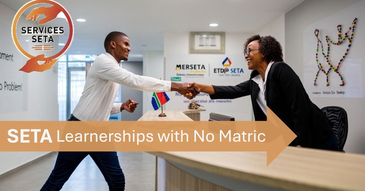 young South African adult of diverse background Black, wearing smart-casual clothing, confidently walking into a modern training center or office.