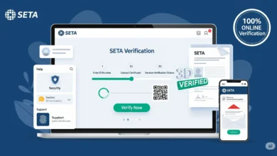 image showing SETA online verification portal