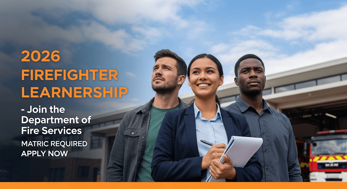 2026 Firefighter Learnership – Join the Department of Fire Services, Matric Required – Apply Now