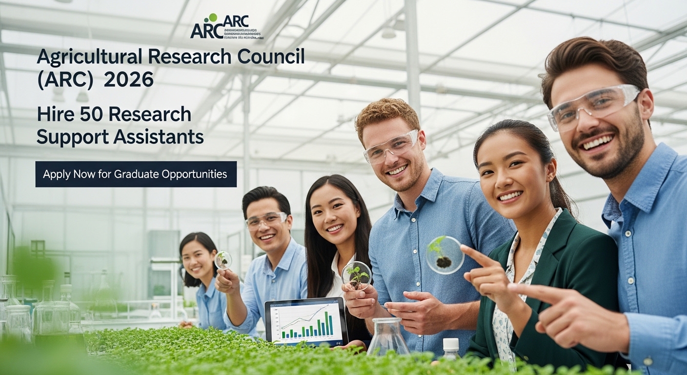 Agricultural Research Council (ARC) 2026: Hire 50 Research Support Assistants – Apply Now for Graduate Opportunities