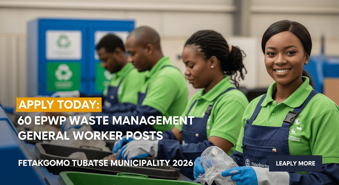 Apply Today: 60 EPWP Waste Management General Worker Posts at Fetakgomo Tubatse Municipality 2026