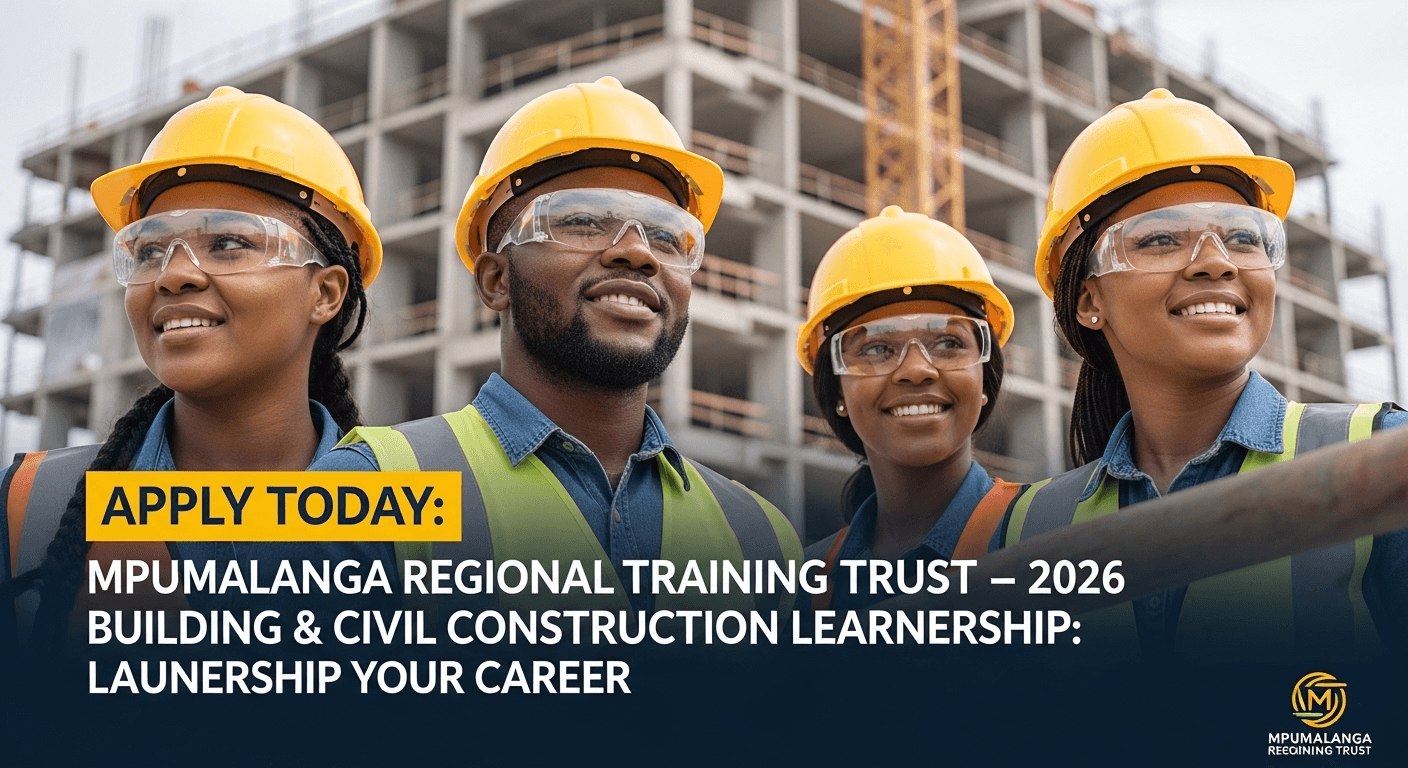 Apply Today: Mpumalanga Regional Training Trust – 2026 Building & Civil Construction Learnership: Launch Your Career