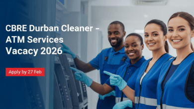 CBRE Durban Cleaner – ATM Services Vacancy 2026 Apply 27 Feb