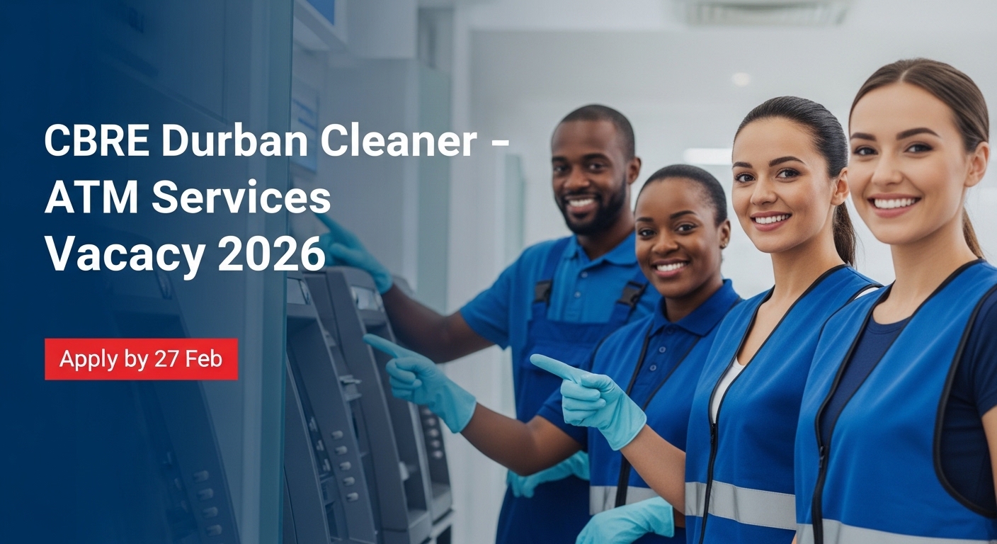 CBRE Durban Cleaner – ATM Services Vacancy 2026 Apply 27 Feb