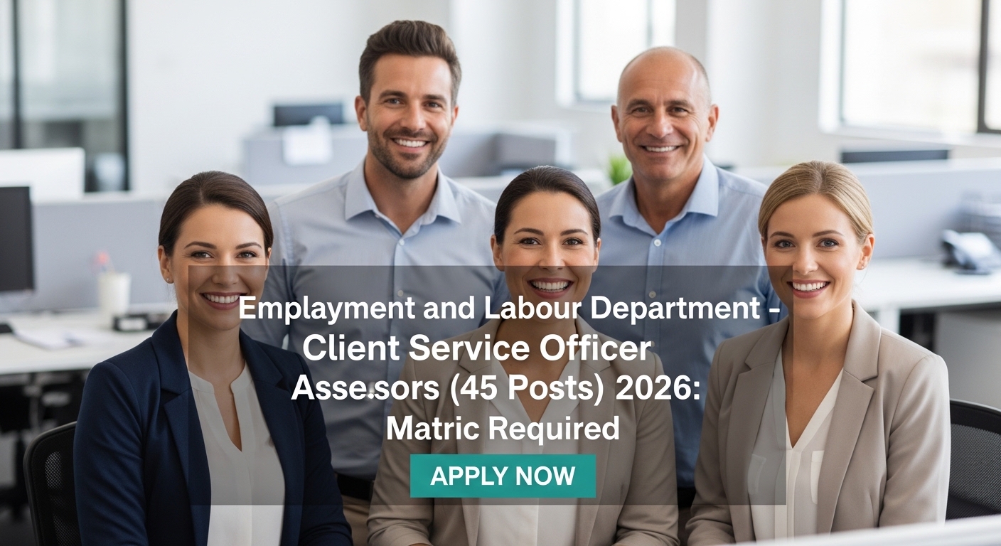 Employment and Labour Department – Client Service Officer Assessors (45 Posts) 2026: Matric Required – Apply Now