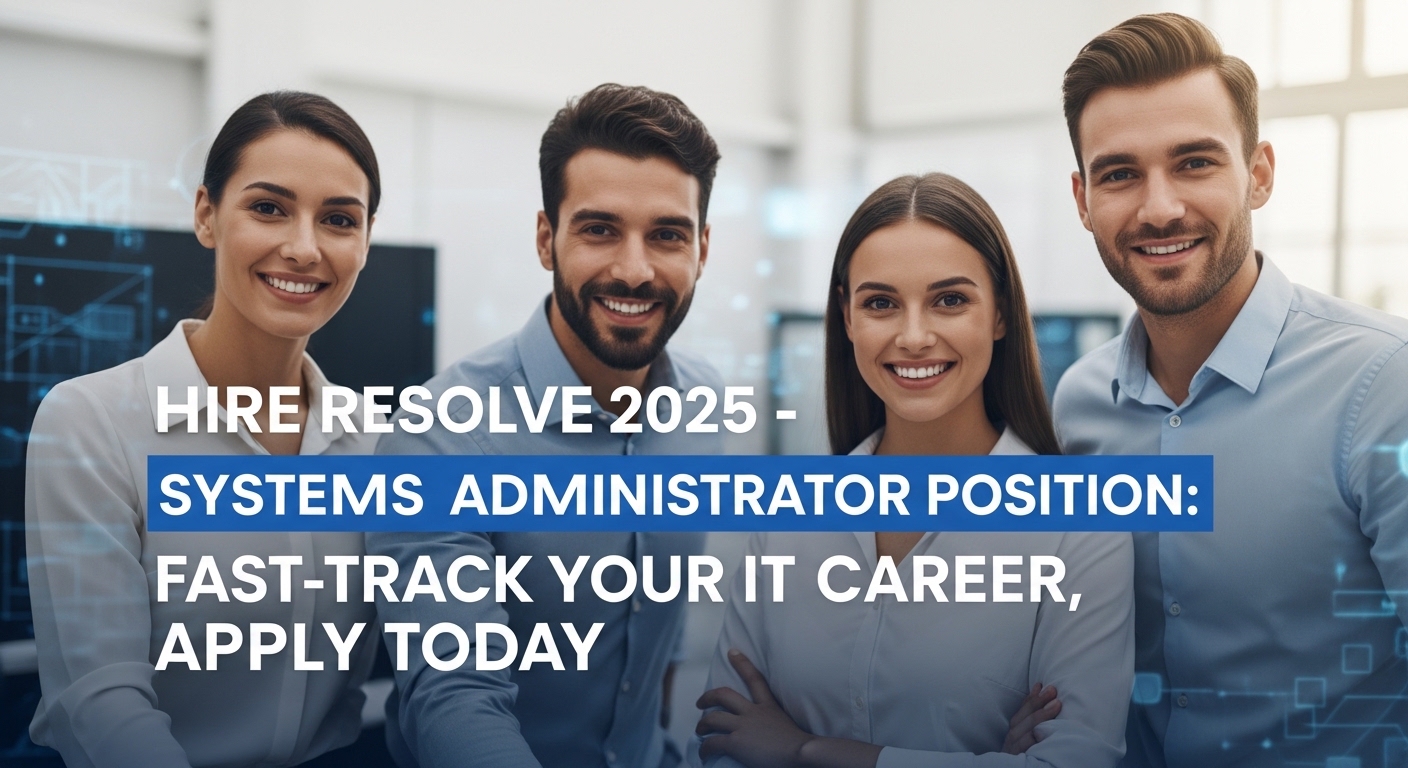 Hire Resolve 2025 – Systems Administrator Position: Fast‑Track Your IT Career, Apply Today