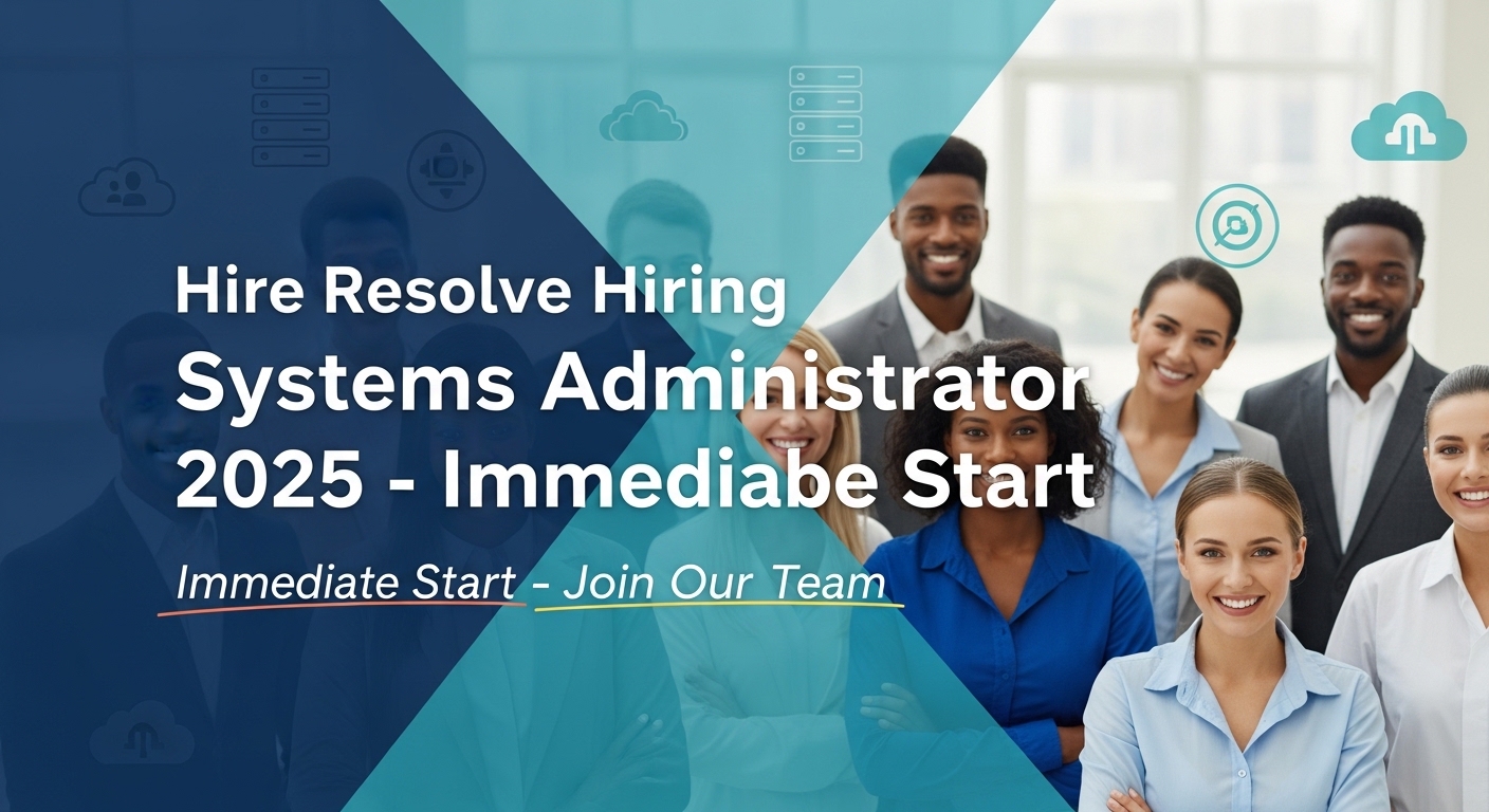 Hire Resolve Hiring Systems Administrator 2025 – Immediate Start