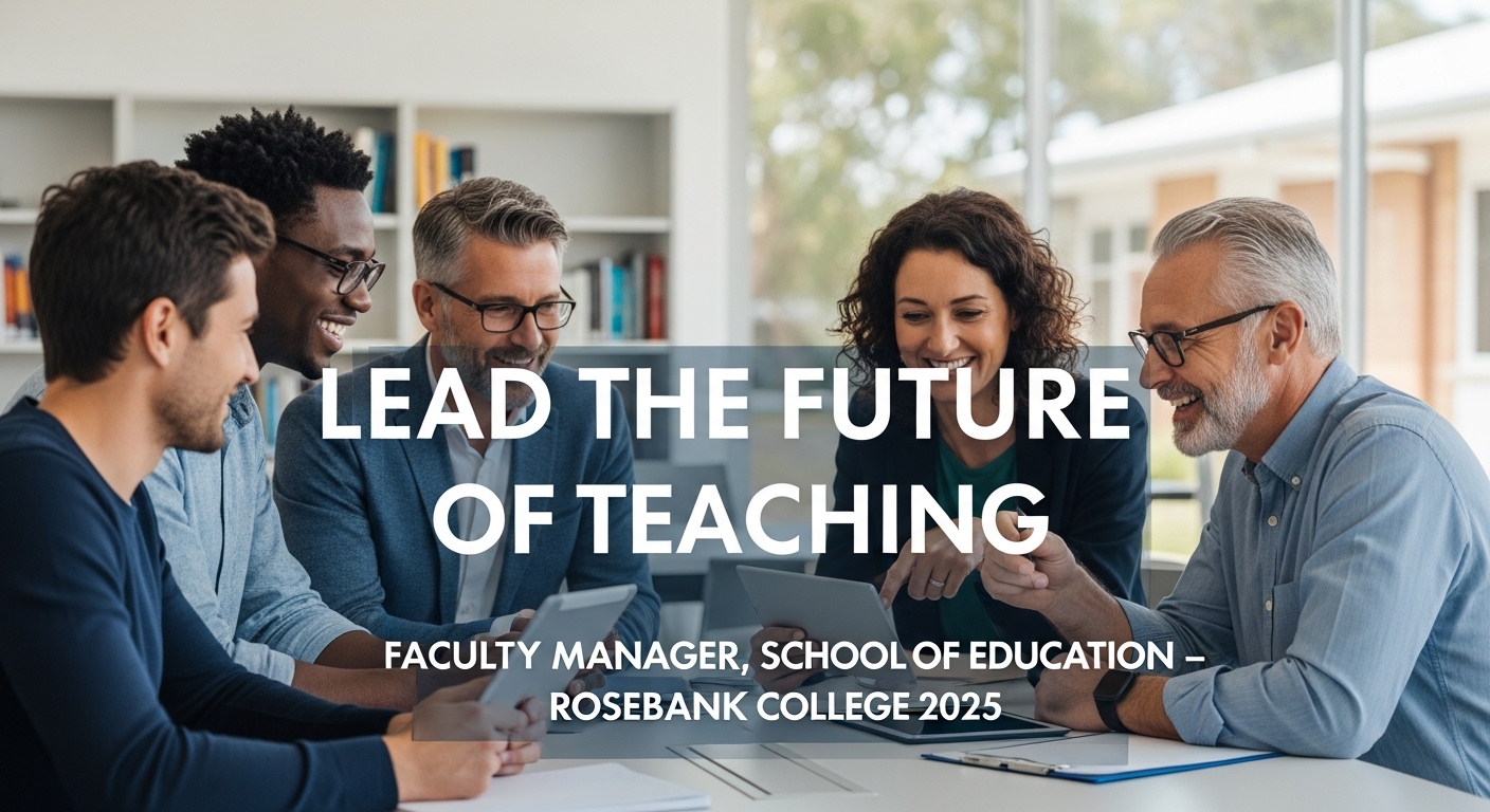 Lead the Future of Teaching: Faculty Manager, School of Education – Rosebank College 2025