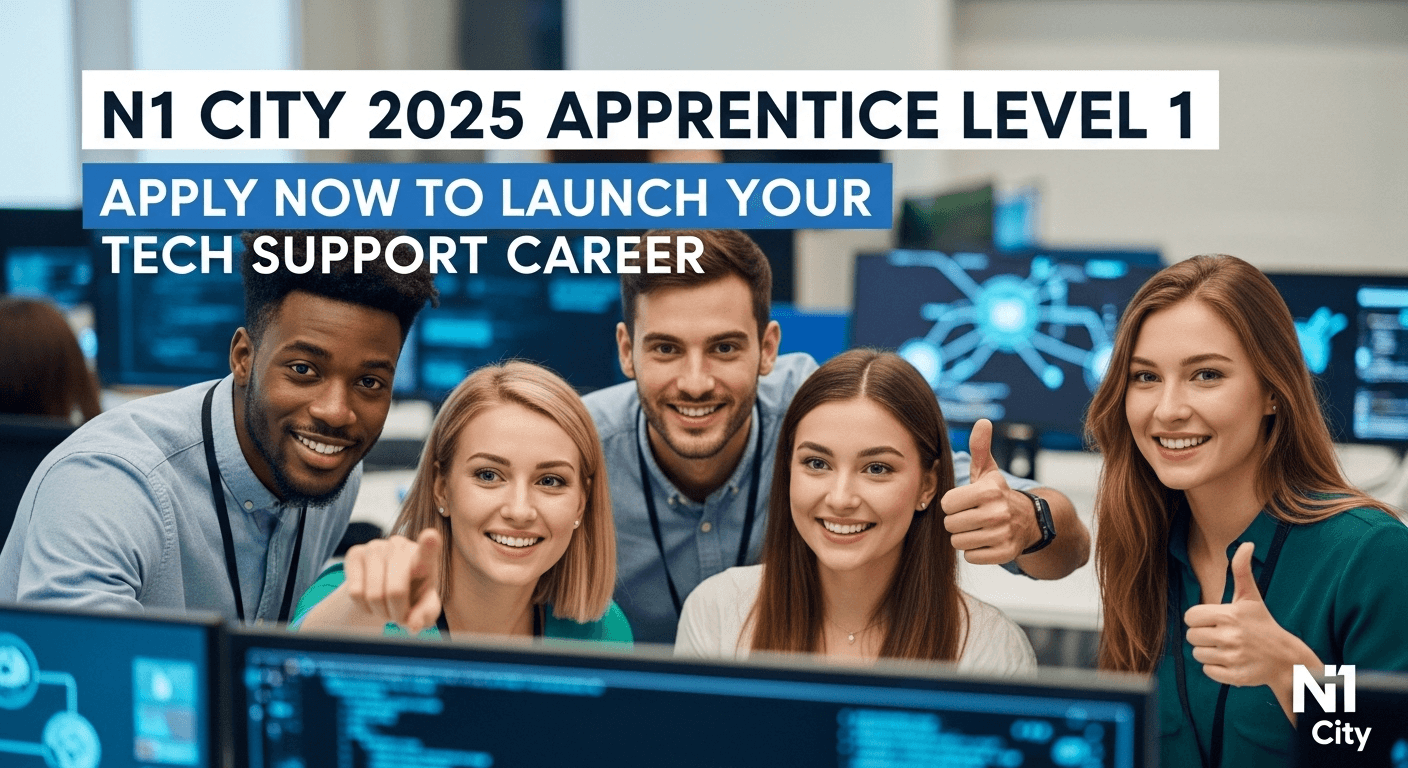N1 City 2025 Apprentice Level 1 – Apply Now to Launch Your Tech Support Career