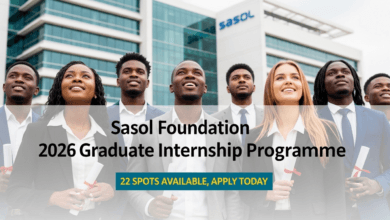 Sasol Foundation 2026 Graduate Internship Programme – 22 Spots Available, Apply Today