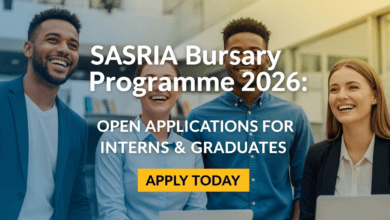 SASRIA Bursary Programme 2026: Open Applications for Interns & Graduates – Apply Today