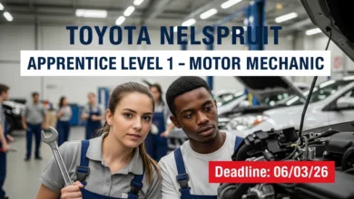 Toyota Nelspruit Apprentice Level 1 – Motor Mechanic, Deadline 06/03/26