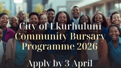 City of Ekurhuleni Community Bursary Programme 2026 – Apply by 3 April