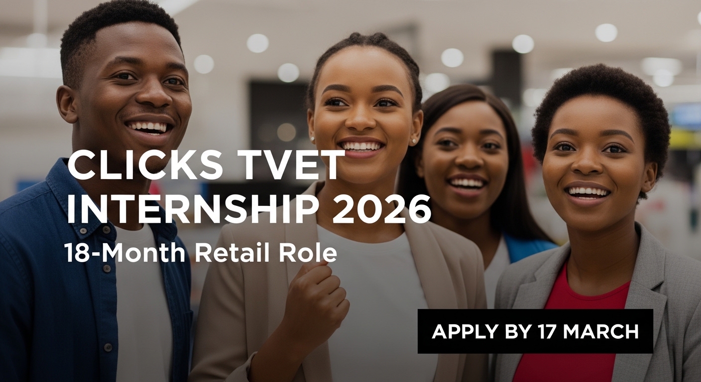 Clicks TVET Internship 2026 – 18‑Month Retail Role, Apply by 17 March