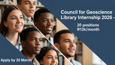 Council for Geoscience Library Internship 2026 –20 pos, R13k/mo, 20 Mar