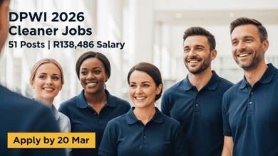 DPWI 2026 Cleaner Jobs – 51 Posts, R138,486 Salary, Apply by 20 Mar