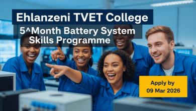 Ehlanzeni TVET College 5‑Month Battery System Skills Programme – Apply by 09 Mar 2026