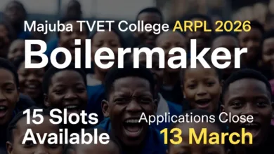 Majuba TVET College ARPL 2026 Boilermaker – 15 Slots – Close 13 Mar