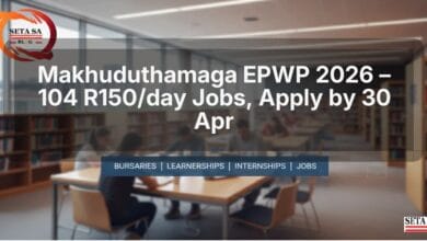 Makhuduthamaga EPWP 2026 – 104 R150/day Jobs, Apply by 30 Apr