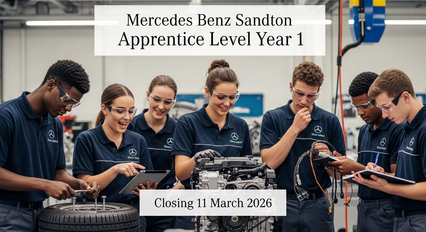 Mercedes Benz Sandton Apprentice Level Year 1 – Closing 11 March 2026