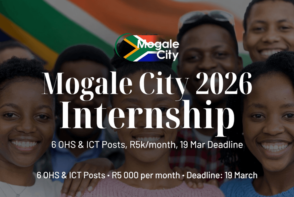Mogale City 2026 Internship: 6 OHS & ICT Posts, R5k/month, 19 Mar ...