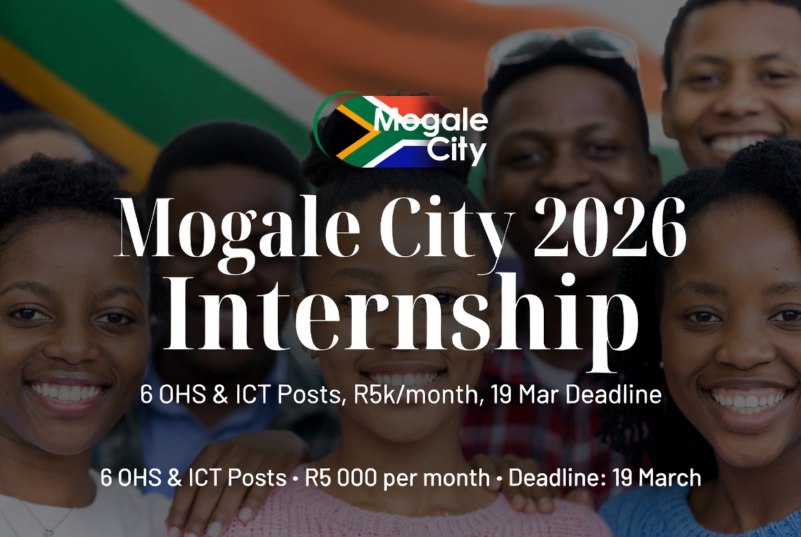 Mogale City 2026 Internship: 6 OHS & ICT Posts, R5k/month, 19 Mar deadline