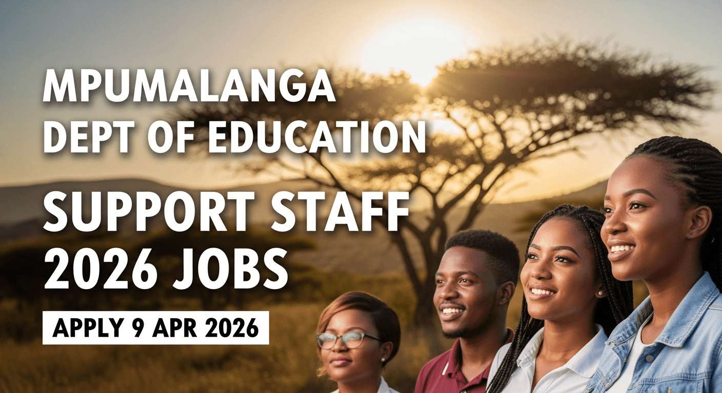 Mpumalanga Dept of Education Support Staff 2026 Jobs Apply 9 Apr 2026