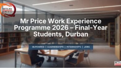 Mr Price Work Experience Programme 2026 – Final‑Year Students, Durban
