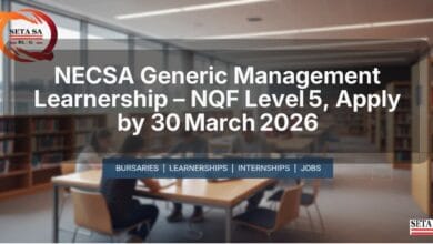 NECSA Generic Management Learnership – NQF Level 5, Apply by 30 March 2026