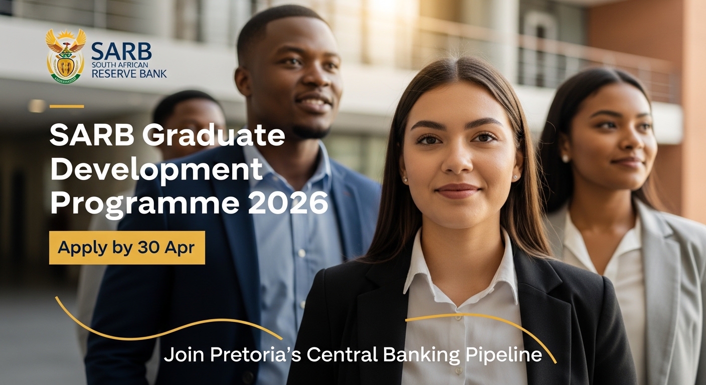 SARB Graduate Development Programme 2026 – Apply by 30 Apr to Join Pretoria's Central Banking Pipeline