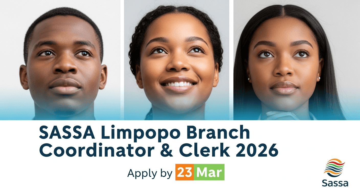 SASSA Limpopo Branch Coordinator & Clerk 2026 – Apply by 23 Mar
