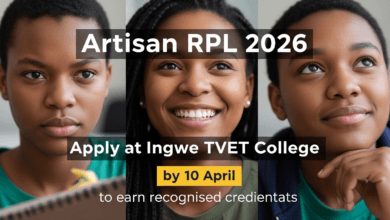 Artisan RPL 2026: Apply at Ingwe TVET College by 10 April to earn recognised credentials