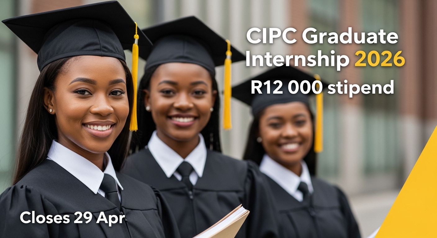 CIPC Graduate Internship 2026 – R12 000 stipend, closes 29 Apr