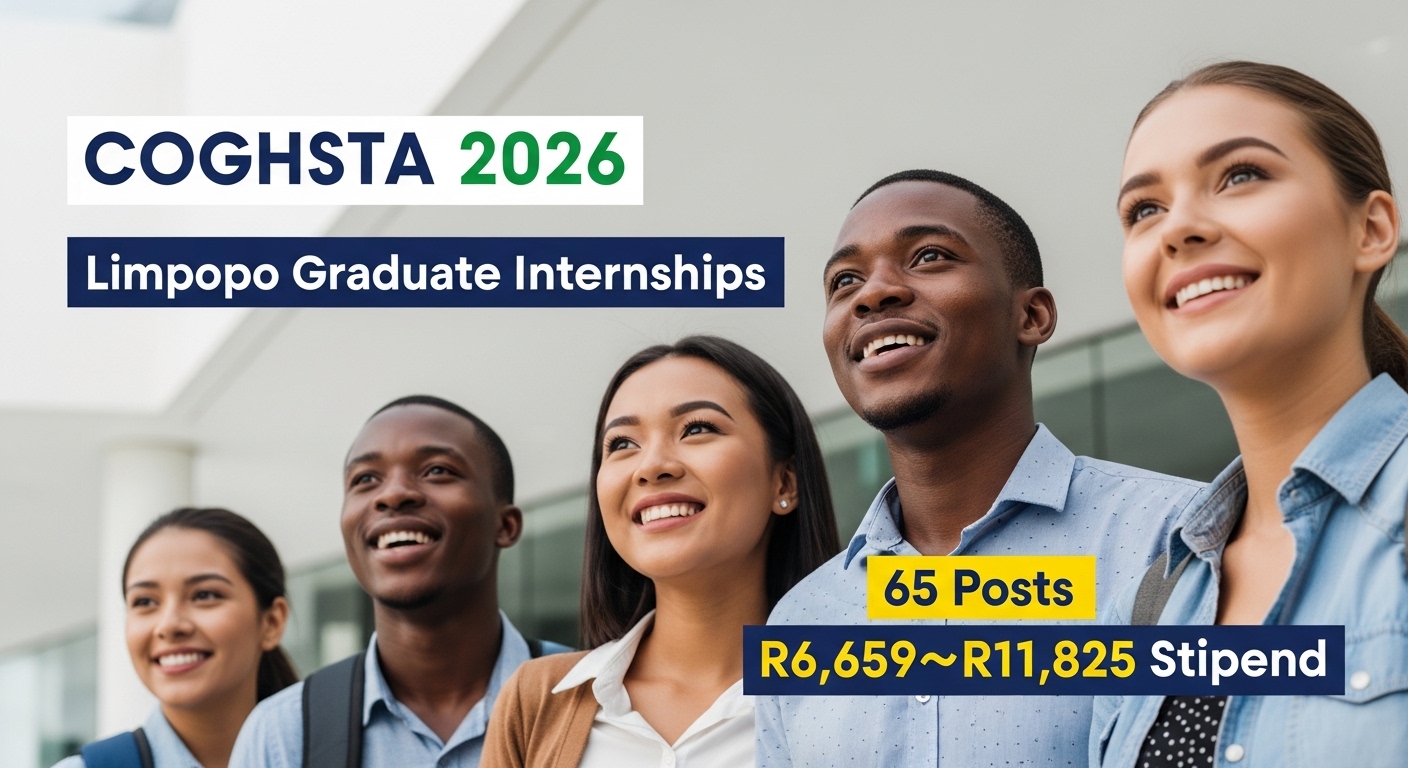 COGHSTA 2026 Limpopo Graduate Internships – 65 Posts, R6,659‑R11,825 Stipend