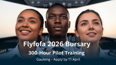 Flyfofa 2026 Bursary: 300‑Hour Pilot Training in Gauteng – Apply 11 Apr