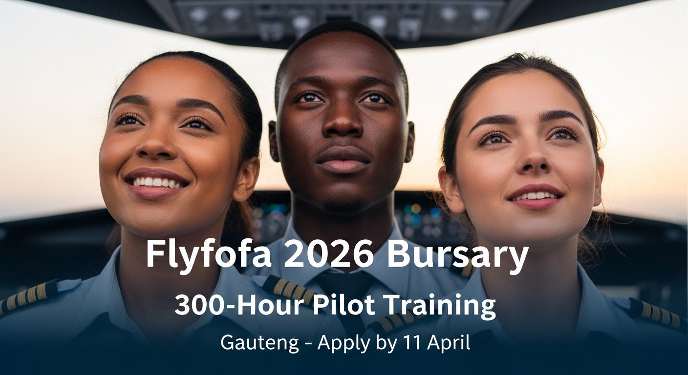 Flyfofa 2026 Bursary: 300‑Hour Pilot Training in Gauteng – Apply 11 Apr