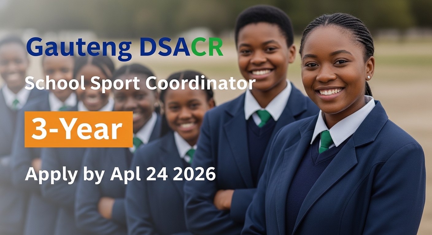 Gauteng DSACR School Sport Coordinator 3‑Year – Apply by Apr 24 2026