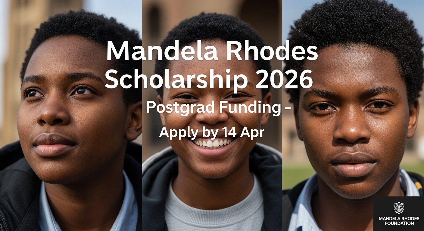 Mandela Rhodes Scholarship 2026 – Postgrad Funding, Apply by 14 Apr