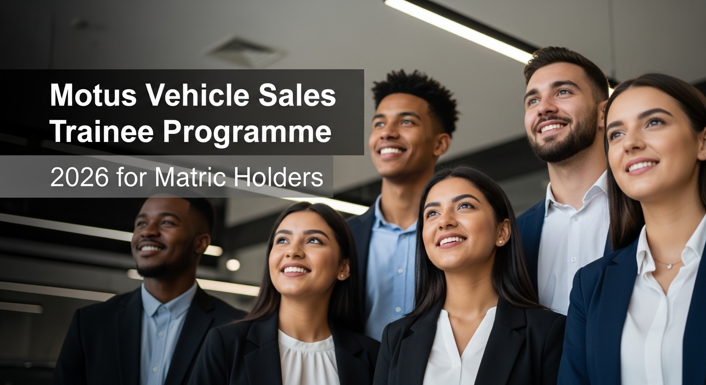 Motus Vehicle Sales Trainee Programme 2026 for Matric Holders