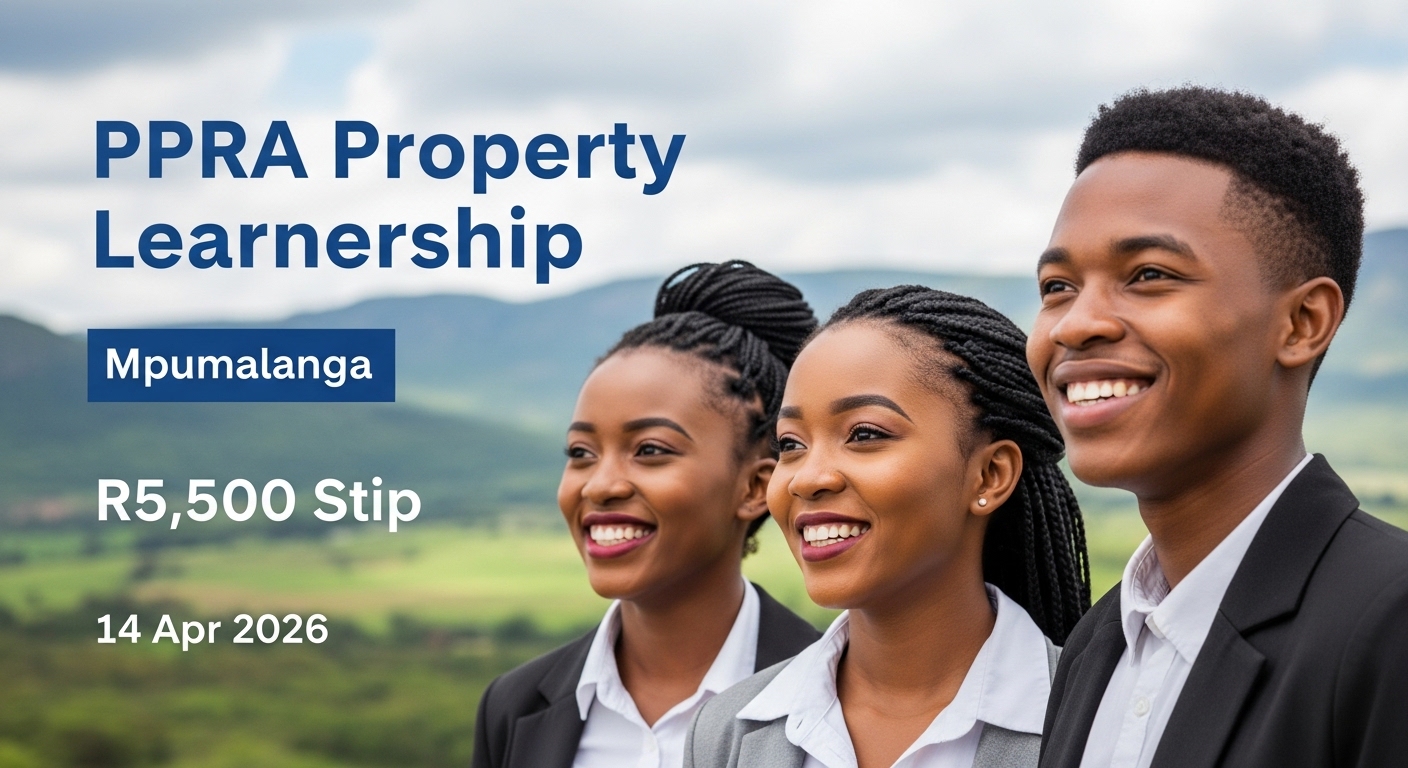 PPRA Property Learnership – Mpumalanga, R5,500 Stip, 14 Apr 2026