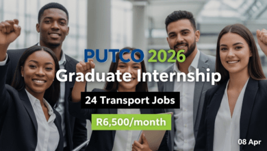 PUTCO 2026 Graduate Internship: 24 Transport Jobs, R6,500/month 08 Apr