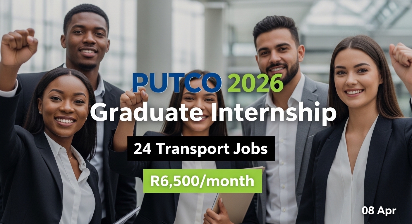 PUTCO 2026 Graduate Internship: 24 Transport Jobs, R6,500/month 08 Apr