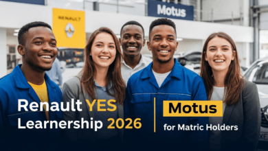 Renault YES Learnership 2026 at Motus for Matric Holders