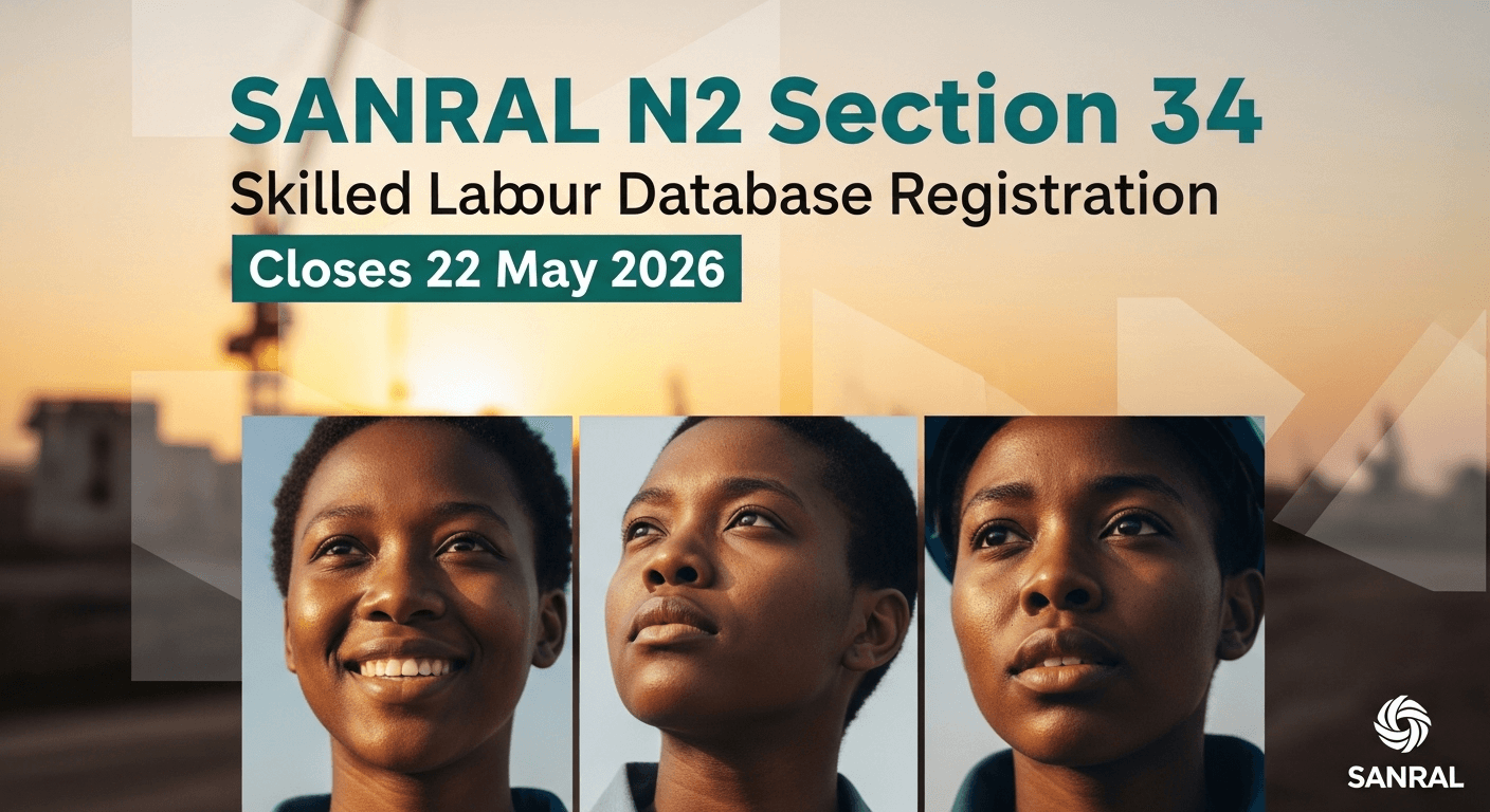 SANRAL N2 Section 34 Skilled Labour Database Registration Closes 22 May 2026