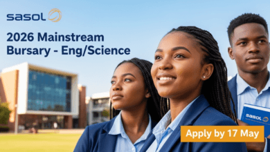 Sasol 2026 Mainstream Bursary – Eng/Science, Apply by 17 May