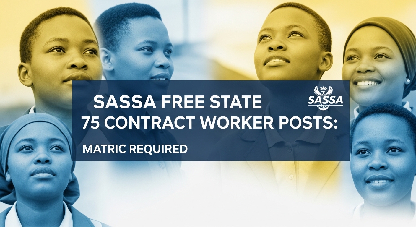 SASSA Free State 75 Contract Worker Posts: Matric Required
