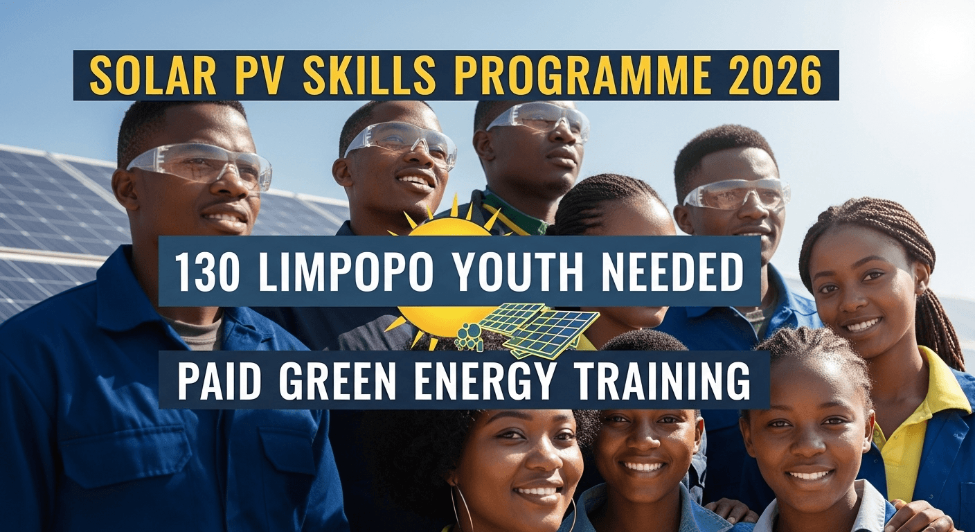 Solar PV Skills Programme 2026: 130 Limpopo Youth Needed for Paid Green Energy Training