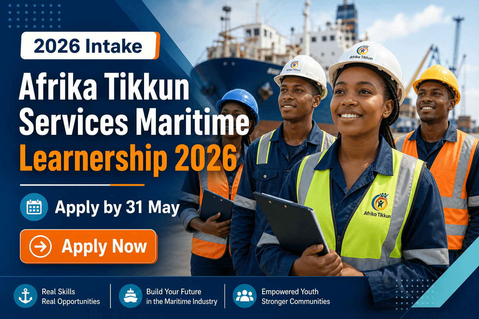 Afrika Tikkun Services Maritime Learnership 2026 – Apply by 31 May