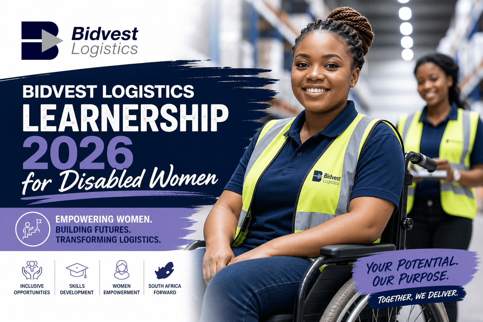 Bidvest Logistics Learnership 2026 for Disabled Women